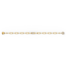 Load image into Gallery viewer, Element Gold Tone Link Bracelet - Magnetic Clasp