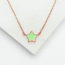 Load image into Gallery viewer, LITTLE NEON STAR NECKLACE IN MINT