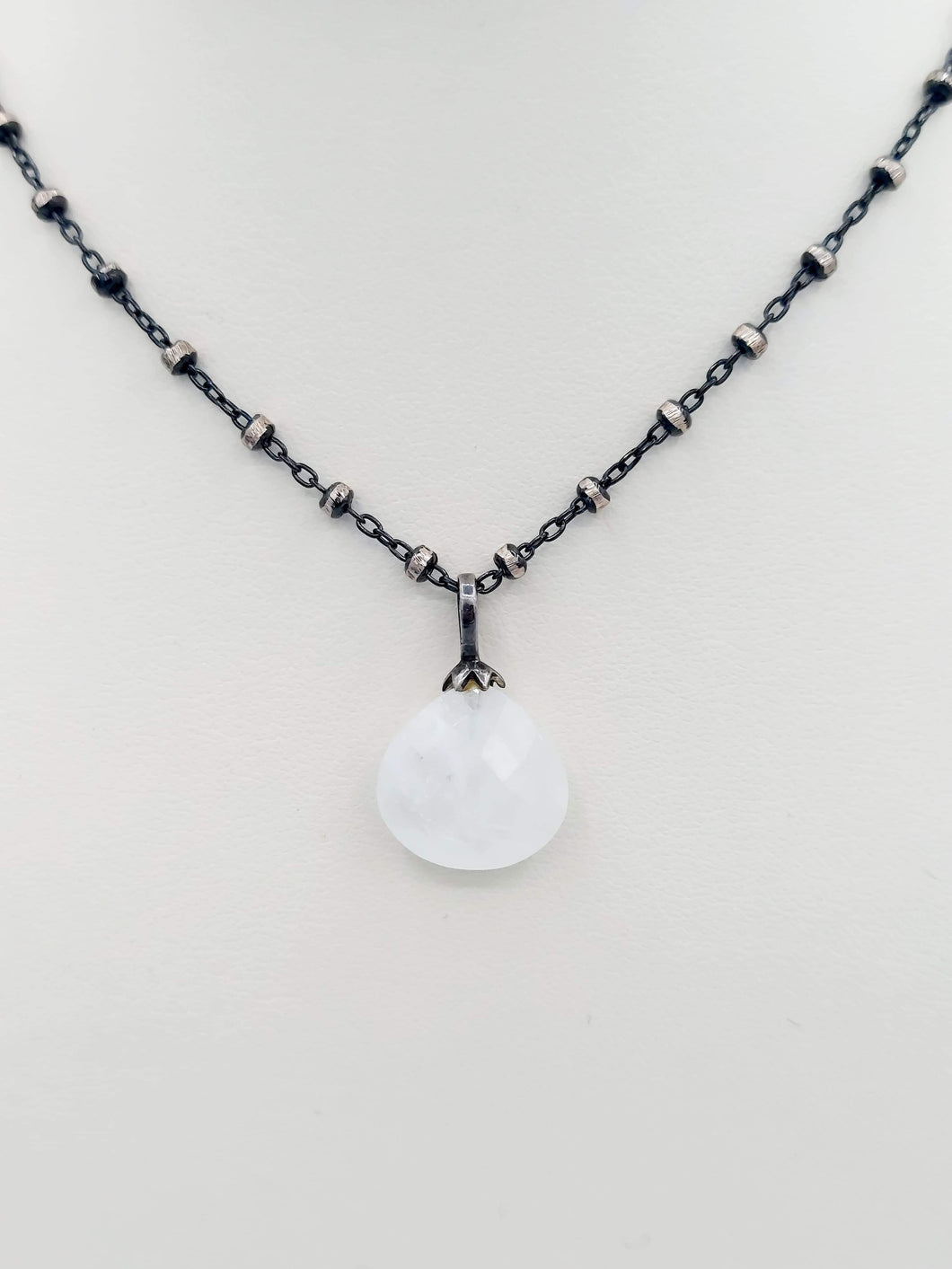 Moonstone Faceted Drop  Necklace- Phillip Gavriel