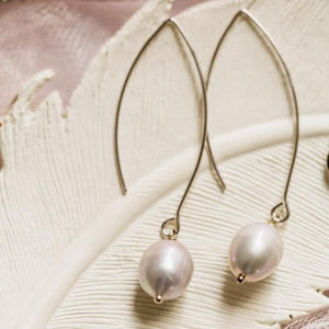 Pearl Thread Through Earring