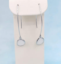 Load image into Gallery viewer, White Snow  - Gemstone Threader Earring