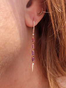 Tourmaline Earrings - 14K Rose Gold