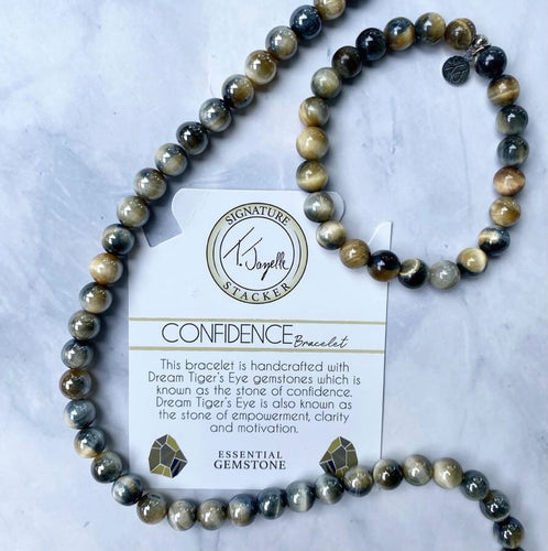 Confidence Stacker with Dream Tiger’s Eye Gemstone - TJazelle