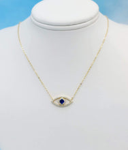 Load image into Gallery viewer, CZ Evil Eye Necklace - Sterling Silver