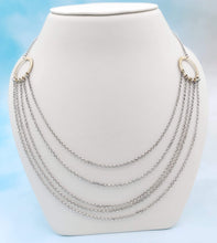 Load image into Gallery viewer, Two Toned Multi Layered Necklace  - Sterling Silver