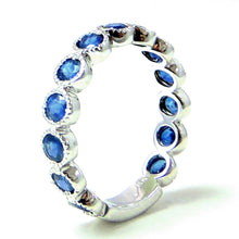 Load image into Gallery viewer, 14K White Gold Sapphire Band Ring