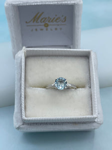 Aqua Silver Ring