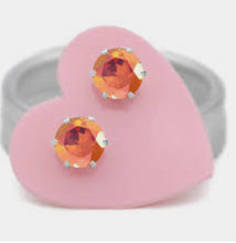 Load image into Gallery viewer, Pumpkin Spice Ultra Mini Bling Earrings -JoJoLovesYou