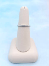 Load image into Gallery viewer, Diamond Beaded Stacking Ring - 14K White Gold