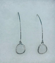 Load image into Gallery viewer, White Snow  - Gemstone Threader Earring