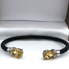 Load image into Gallery viewer, Citrine Steel Bangle