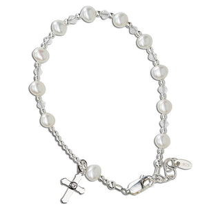 First Communion Rosary Bracelet - Sterling Silver