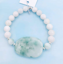 Load image into Gallery viewer, Green Moonstone Beaded Bracelet