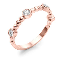 Load image into Gallery viewer, Lab Diamond Gold Beaded Band - 14K