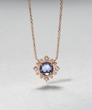 Load image into Gallery viewer, Blue Sapphire Burst Necklace
