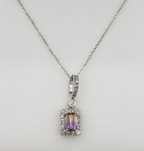 Load image into Gallery viewer, 14K White Gold Diamond And Ametrine Necklace