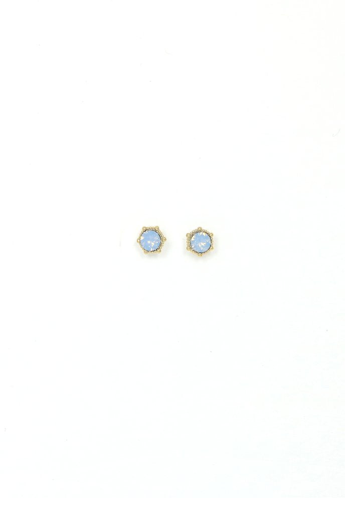 Astrid Stud Earrings - White Opal
