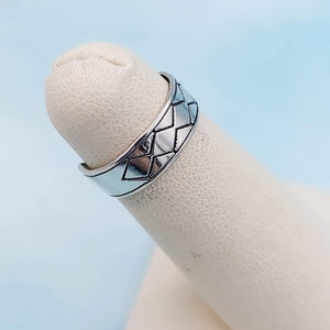 Aztec Toe Ring - Sterling Silver