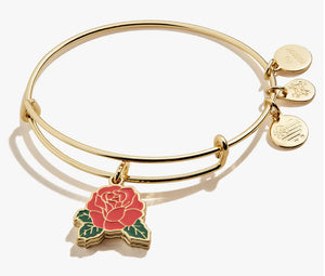 Red Rose Charm Bangle