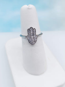 Hamsa Pave Ring