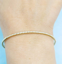 Load image into Gallery viewer, Diamond Flex Bangle - .62 Carats - 14K Yellow Gold