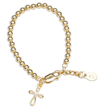 Load image into Gallery viewer, Lenox - 14K Gold Plated Cross Bracelet