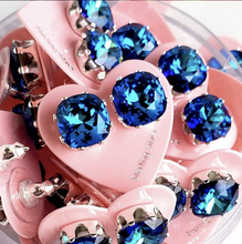 Load image into Gallery viewer, Bermuda Blue Cushion Bling - JoJoLovesYou