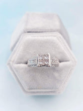 Load image into Gallery viewer, 1 Carat Illusion Engagement Ring - 14K White Gold - Estate Piece