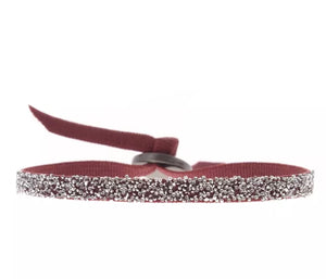 Dazzle Mini Stretch Satin Bracelet - Reds 4mm