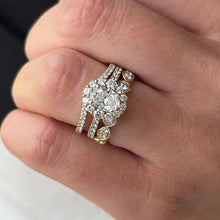 Load image into Gallery viewer, Curved Diamond Band - 14K Yellow Gold