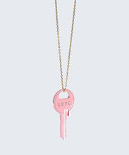 Load image into Gallery viewer, Pink Key Necklace