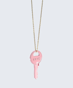 Pink Key Necklace