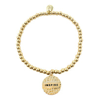 Load image into Gallery viewer, Stay Inspired- Sentiment Charm Bracelet