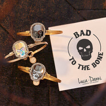 Load image into Gallery viewer, Crystal Pave Skull Bangle Bracelet - Luca and Danni
