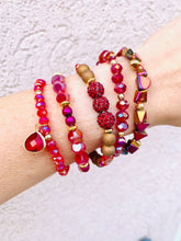 Load image into Gallery viewer, Cranberry Sizzle $10 Stretch Bracelet