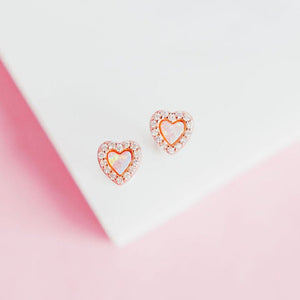 Opal Sweetheart Studs