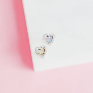 Opal Sweetheart Studs