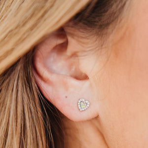 Opal Sweetheart Studs