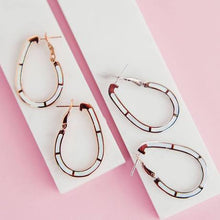 Load image into Gallery viewer, White Opal Glow Hoops *Retired*