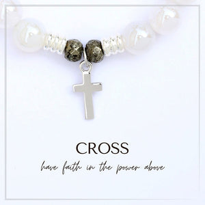 Cross Silver Charm Bracelet - TJazelle