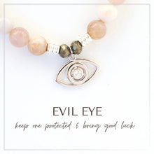 Load image into Gallery viewer, Evil Eye Silver Charm Bracelet - TJazelle