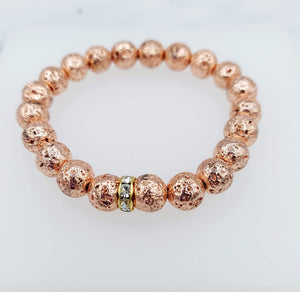 Hammered Rose Gold  Bracelet - Sisco + Berluti