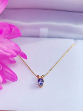 Load image into Gallery viewer, 14K Yellow Gold Tanzanite &amp; Chain