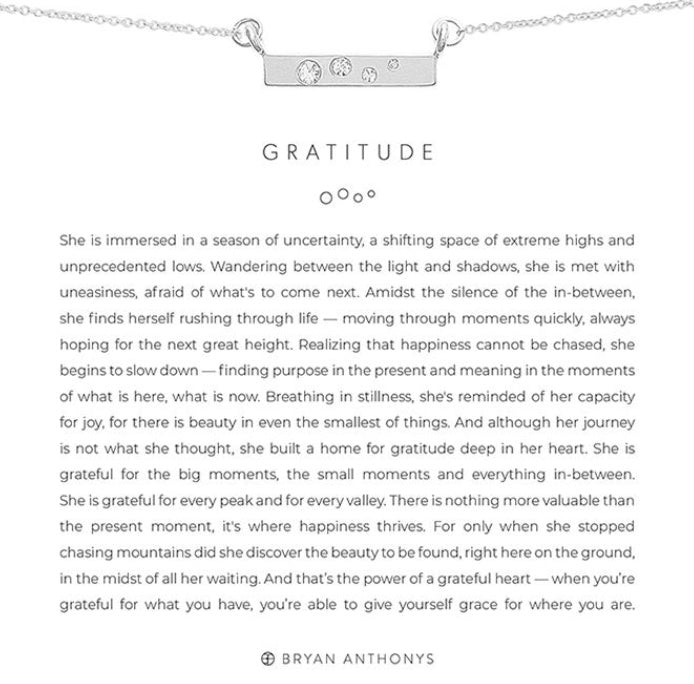 Gratitude Necklace - Bryan Anthony