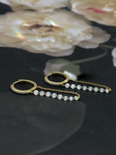 Load image into Gallery viewer, Floating Diamond Earrings -14K Yellow Gold