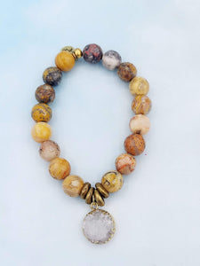 Renewal - Mexican Agate Beaded Bracelet