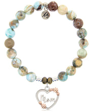 Load image into Gallery viewer, Mom Heart Charm Silver Bracelet- TJazelle