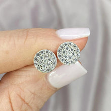 Load image into Gallery viewer, Pavé Disc Stud Earrings