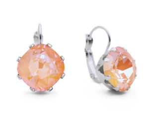 South Peach Leverback Bling Earrings