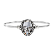 Load image into Gallery viewer, Crystal Pave Skull Bangle Bracelet - Luca and Danni